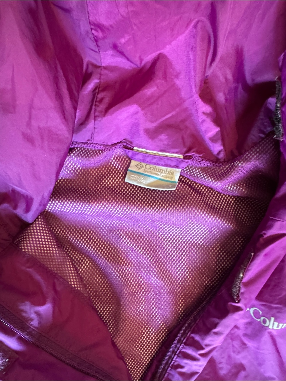 Columbia pink layering purple Rain running Jacket small windbreaker omnitech - Picture 3 of 4
